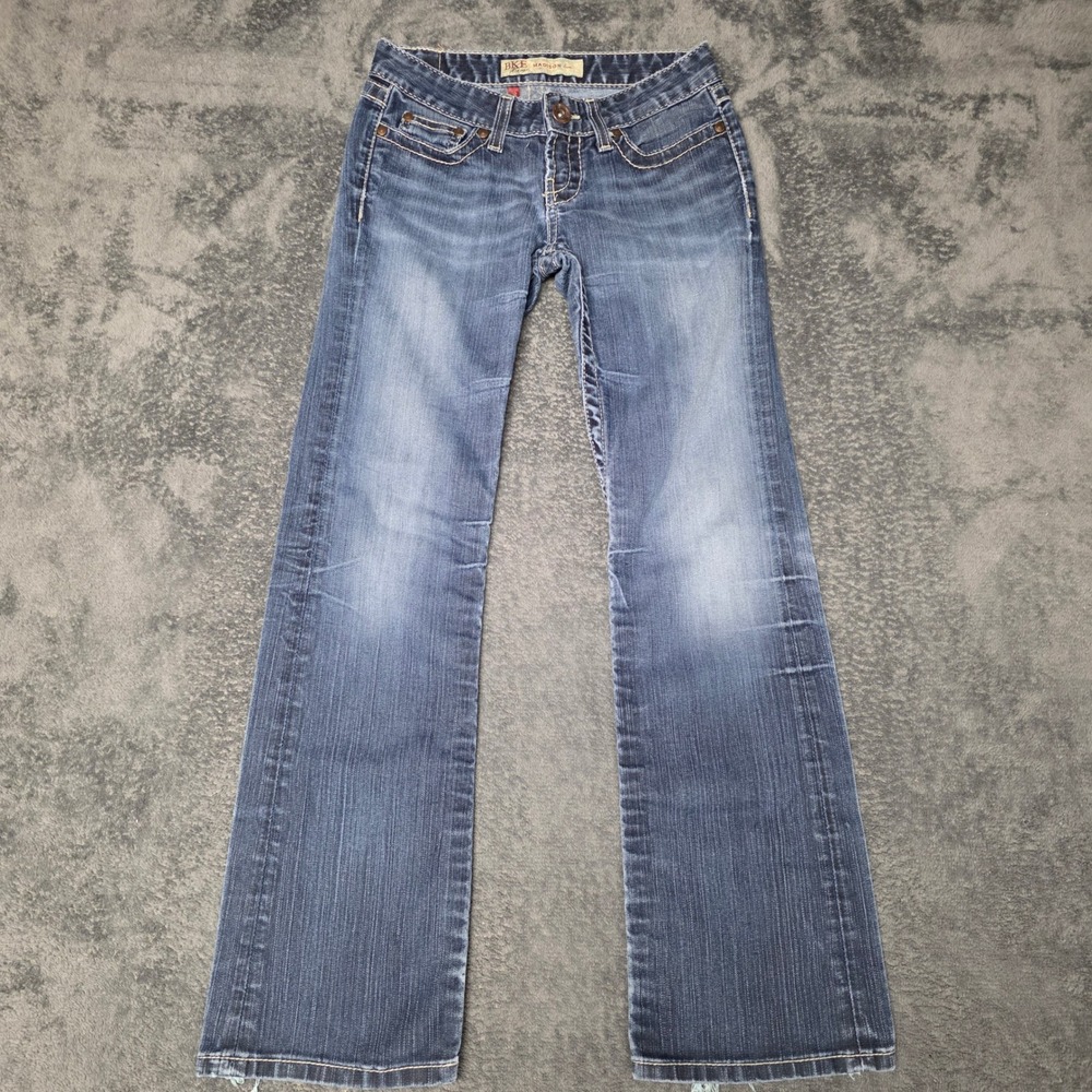 BKE Madison Bootcut Jeans Womens 25 x 29.5 Medium Wash Distressed Stretch Denim